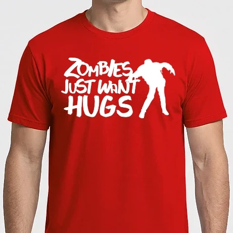 Férfi Imperial póló - Zombies just want hugs!