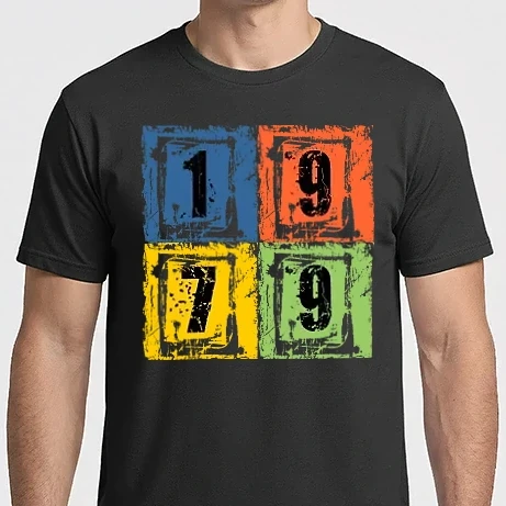 Férfi Imperial póló - grunge number, szám 1979