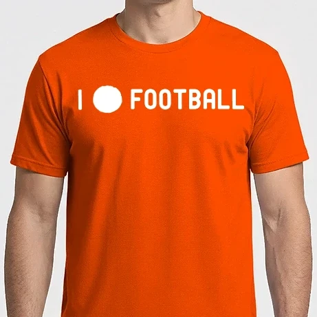 Férfi Imperial póló - i heart football _ 2c