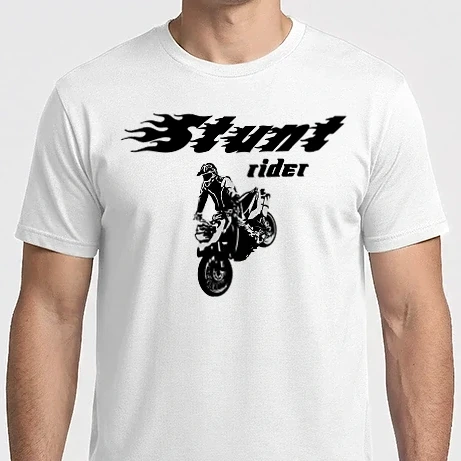 Férfi Imperial póló - motoros stunt rider+felirat