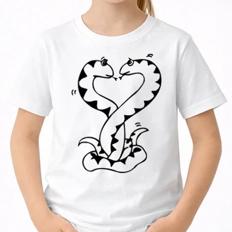 Uniszex gyerek Póló - Kígyószív