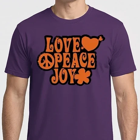 Férfi Imperial póló - Love Peace Joy