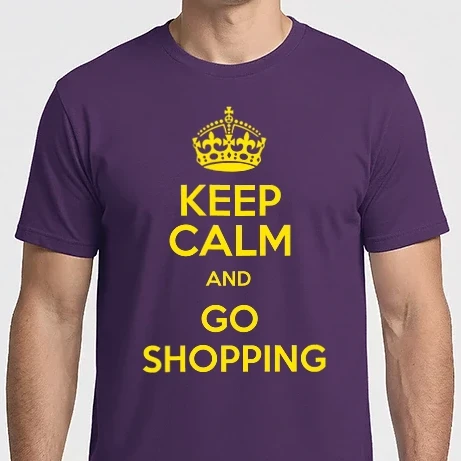 Férfi Imperial póló - keep calm and go shopping