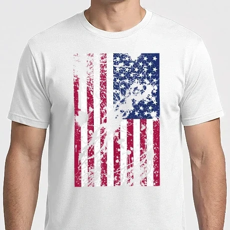 Férfi Imperial póló - ripped flag U.S.