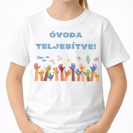 Uniszex gyerek Póló - Óvoda ballagós minta