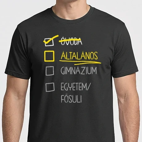 Férfi Imperial póló - Oktatás checklist Óvoda - fekete alap