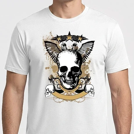 Férfi Imperial póló - Angelskull világos alap