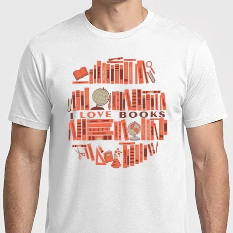 Férfi Imperial póló - I love books