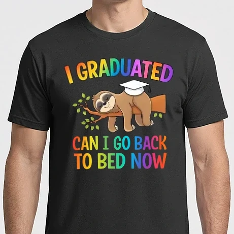 Férfi Imperial póló - Ballagás Funny Graduation Sloth