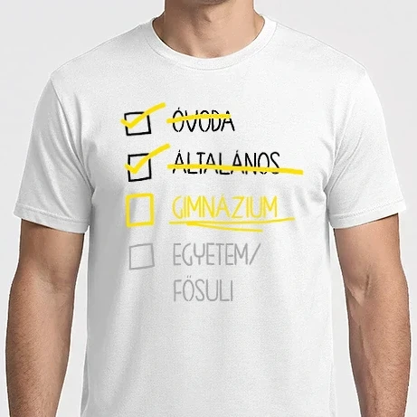 Férfi Imperial póló - Oktatás checklist Általános - fehér alap