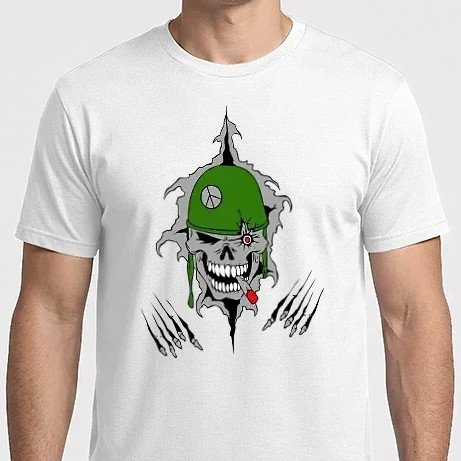 Férfi Imperial póló - Katonai skull 2