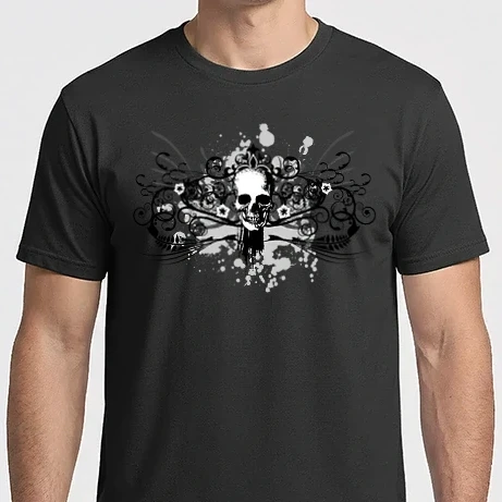 Férfi Imperial póló - skull-flowers