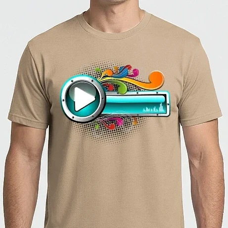 Férfi Imperial póló - Play Button Design