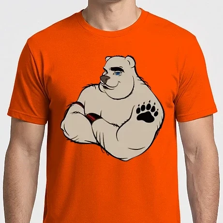 Férfi Imperial póló - Bear Face Tatto - Color