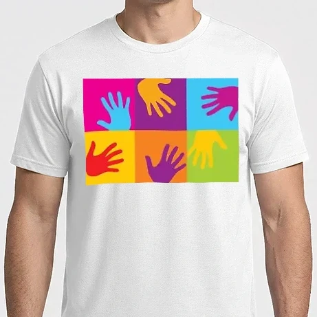 Férfi Imperial póló - Pop art hands