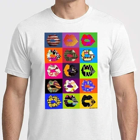 Férfi Imperial póló - Pop art lips