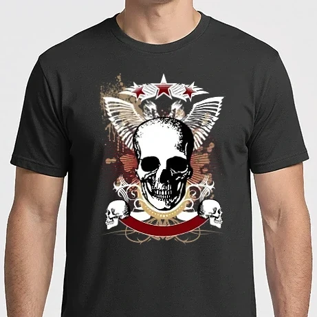 Férfi Imperial póló - Angelskull sötétalap