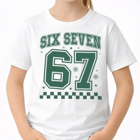 Uniszex gyerek Póló - 67  six seven zöld