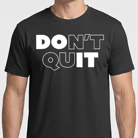 Férfi Imperial póló - Don't quit - fehér / white