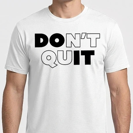 Férfi Imperial póló - Don't quit - fekete / black