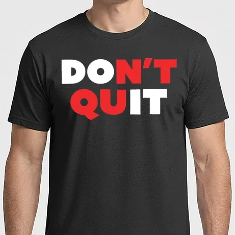 Férfi Imperial póló - Don't quit - fehér / white