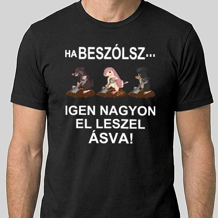 Férfi Alap póló - Igen Nagyon eláslak -fehér szöveggel