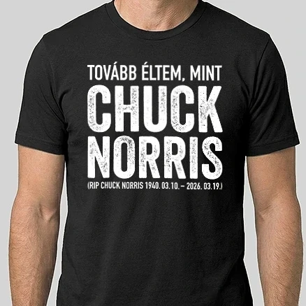 Férfi Alap póló - Chuck Norris emlékére