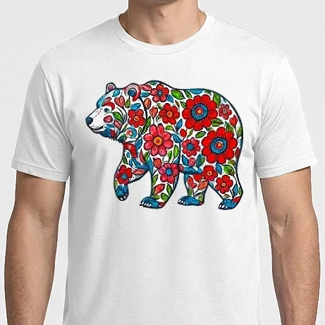 Férfi Imperial póló - Magyaros mintázatú medve