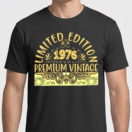 Férfi Imperial póló - Szülinap 1976 sárga