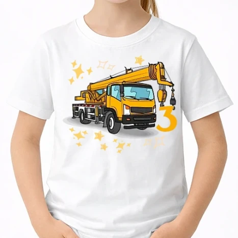 Uniszex gyerek Póló - Mobil daru crane 3 év