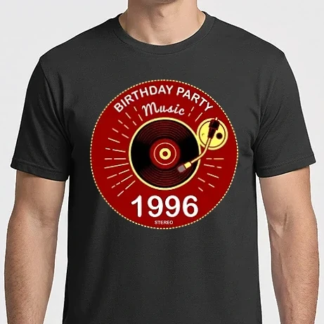 Férfi Imperial póló - BIRTHDAY PARTY MUSIC, BAKELIT LEMEZJÁTSZÓ 1996 STEREO