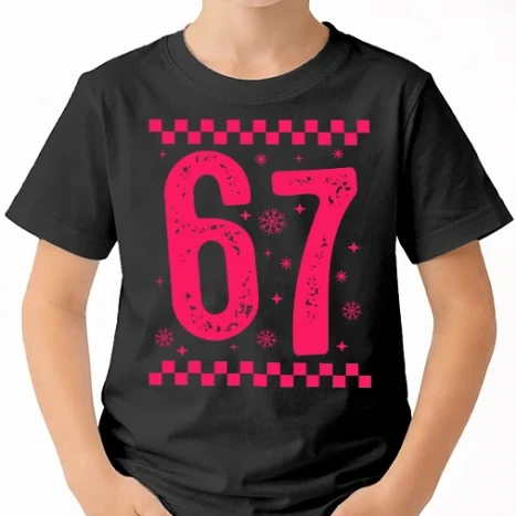 Uniszex gyerek Póló - 67 six seven10