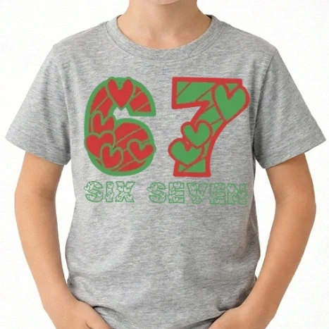 Uniszex gyerek Póló - six seven 67