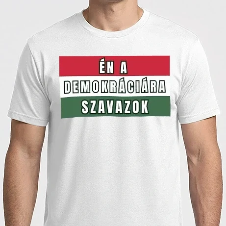 Férfi Imperial póló - Én a demokráciára szavazok - Választás 2026