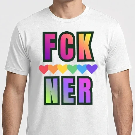 Férfi Imperial póló - FCK NER Szivárvány szív
