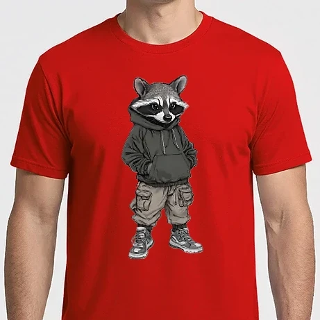 Férfi Imperial póló - Raccoon Character
