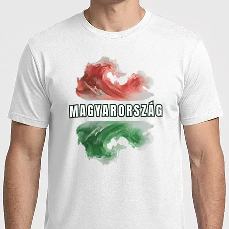 Férfi Imperial póló - Magyarország - Magyar zászló - Piros fehér zöld