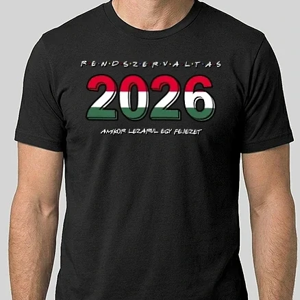 Férfi Alap póló - Rendszerváltás 2026 - friends style
