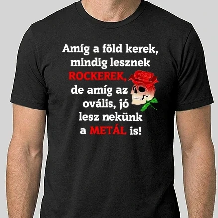 Férfi Alap póló - Rocker Mondás