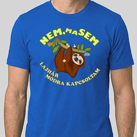 Férfi Alap póló - Lustálkodó Lajhár Mód