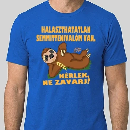 Férfi Alap póló - Semmittevő Lajhár