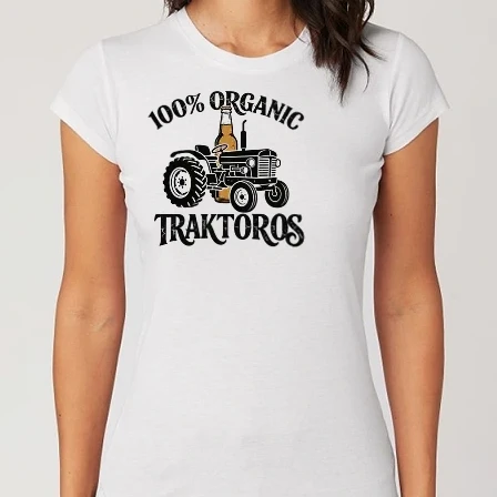 Női Alap póló - traktoros 100% organic