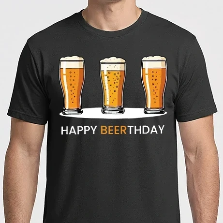 Férfi Imperial póló - Happy birthday - sör szülinap