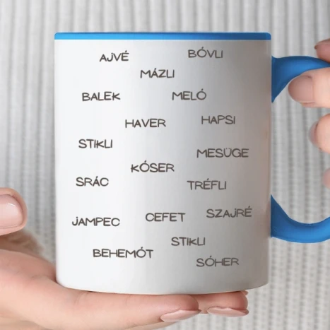 Színes bögre - Jiddis szavak ajándékba