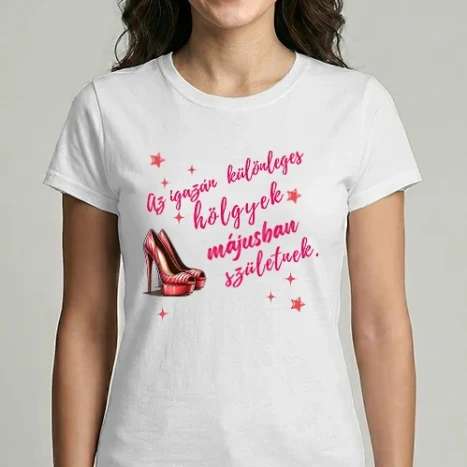 Női Imperial póló - Szülinap tűsarkú pink május