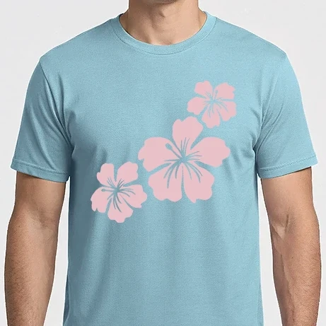 Férfi Imperial póló - Hibiscus flower pink