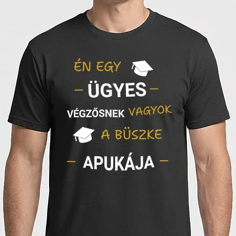 Férfi Imperial póló - ügyes végzősnek az apukája