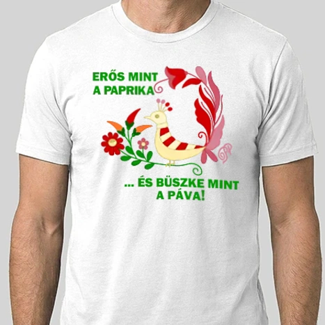 Férfi Alap póló - Erős és Büszke Páva