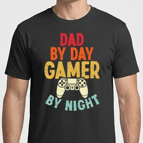 Férfi Imperial póló - Nappal Apa, éjjel Gamer, Apák napja