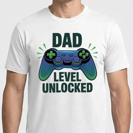 Férfi Imperial póló - Gamer Apa - Apák napja - Szint feloldva